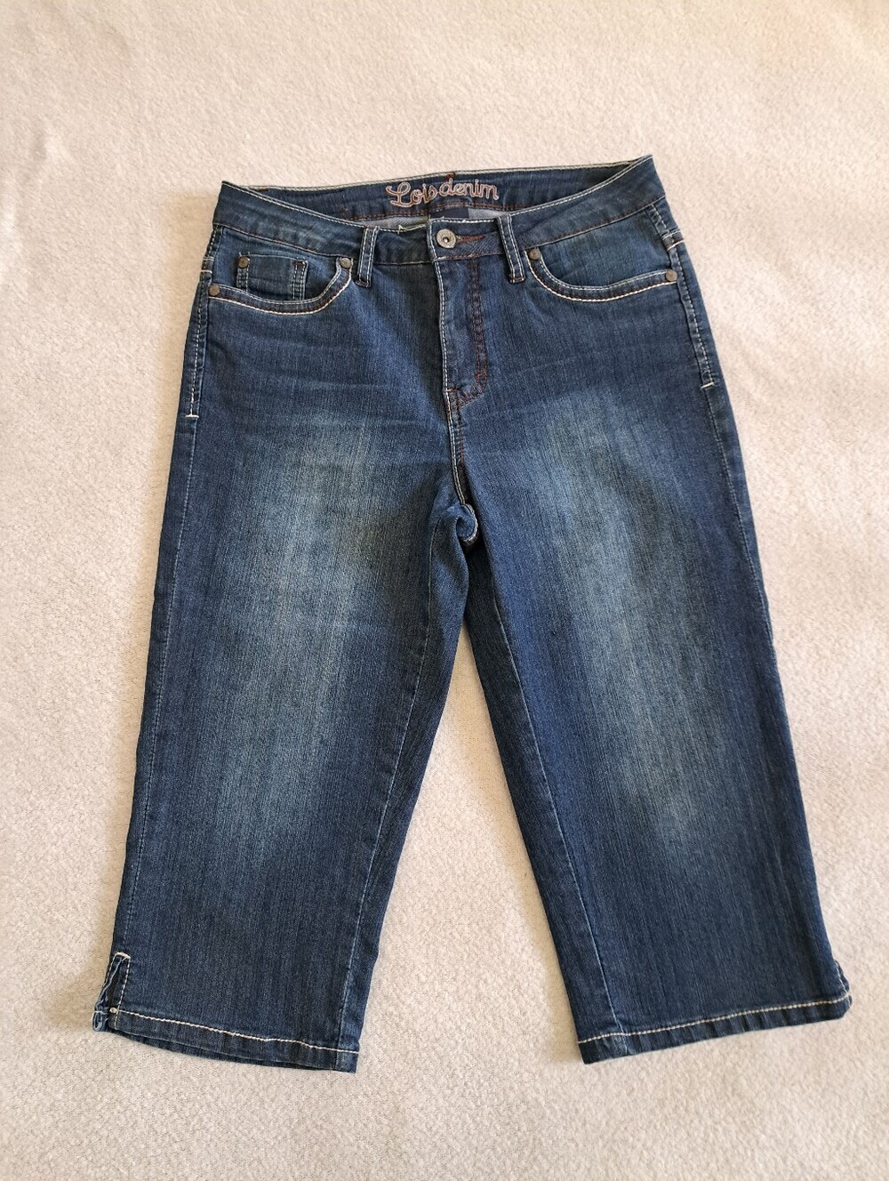 Lois Denim Capri Jeans Women's Size 28 Cropped Blue Y2K Casual Stretch